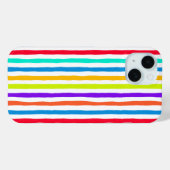鮮やかなストライプアートカラーの手ポップ・アートの描き Case-Mate iPhoneケース (裏面 (横))