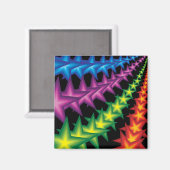 鮮やかなストライプ星 マグネット (正面/裏面)