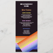 鮮やかなストライプ、レストラン スリムライン メニュー (正面)