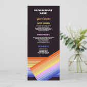 鮮やかなストライプ、レストラン スリムライン メニュー (スタンド正面)