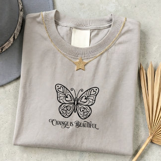 鮮やかなスモールバタフライクォートTシャツ ユニセックス グラフィック Tシャツ
