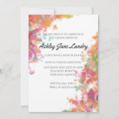 鮮やかなタイダイ・ウォーターカラー卒業写真 招待状 (裏面)