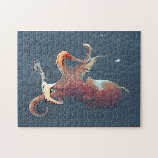 鮮やかなタコの海洋生物 海洋愛好者たち ジグソーパズル (横)