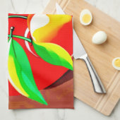 鮮やかなチェリー デュオ キッチンタオル (四つ折り)