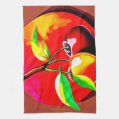 鮮やかなチェリー デュオ キッチンタオル (縦)