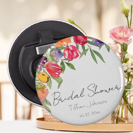 鮮やかなチューリップとグリーンが楽しい ブライダルシャワー 栓抜き