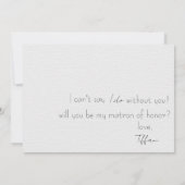 鮮やかなチューリップとグリーン メイド オブ オナー 招待状 (裏面)