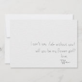 鮮やかなチューリップとグリーン 花嫁の花束 プロポーズ 招待状 (裏面)