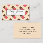 鮮やかなチョコレートバー柄のスイートトリート カラフル 名刺 (正面/裏面)