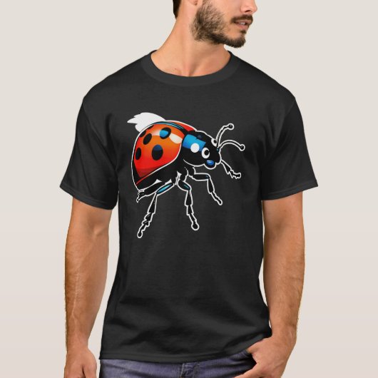 鮮やかなテントウムシの爆発 Tシャツ (正面)