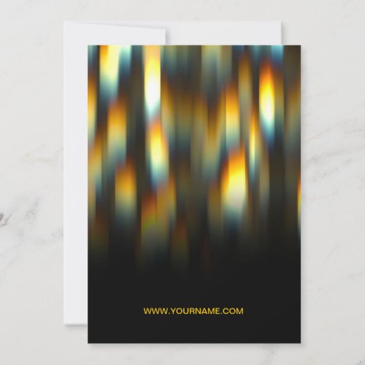 鮮やかなディスコパーティーのフライヤの招待状 招待状 (裏面)