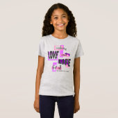 鮮やかなデザインの女の子の服 Tシャツ (正面フル)
