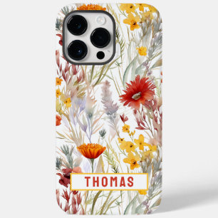鮮やかなデザートワイルドフラワーズ オーダーメイドのお名前入り花飾り Case-Mate iPhone 14 PRO MAXケース