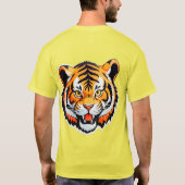 鮮やかなトラの顔 Tシャツ (裏面)