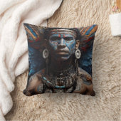 鮮やかなトライバル・フュージョン・アート クッション (ブランケット)