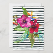 鮮やかなトロピカルピンクでLet's フラミンゴ 50歳の誕生日 招待状 (裏面)