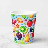 鮮やかなトロピカルフルーツ 紙コップ (正面)