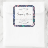 鮮やかなトロピカルボタニカル製品ラベル ビバント スクエアシール (バッグ)