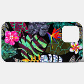 鮮やかなトロピカルリーフ柄 Case-Mate iPhoneケース (裏面 (横))