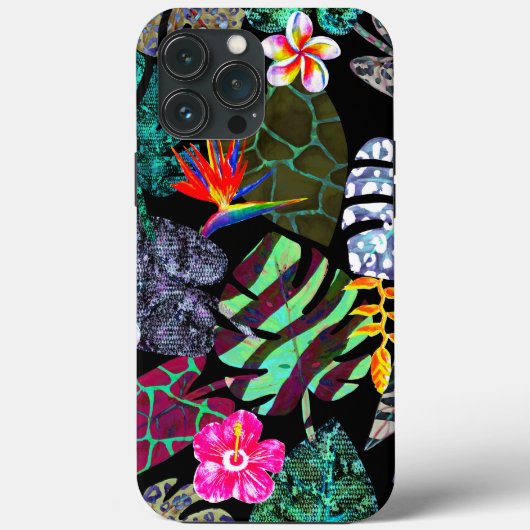 鮮やかなトロピカルリーフ柄 Case-Mate iPhoneケース (裏面)