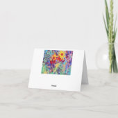 鮮やかなトンボのスーザン サンキューカード (裏面)