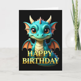 鮮やかなドラゴンのクローズアップ 誕生日カード カード