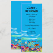 鮮やかなニンガルー珊瑚礁にインスパイアされた 招待状 (正面/裏面)