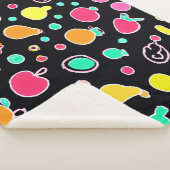 鮮やかなネオンの実り多いパターン シェルパブランケット (3/4)