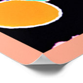 鮮やかなネオンの実り多いパターン ポスター (角)