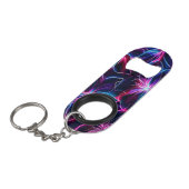 鮮やかなネオンの花が咲く キーホルダー栓抜き (正面アングル)