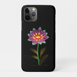 鮮やかなネオンの花と豊かな緑の葉 iPhone 11 PROケース