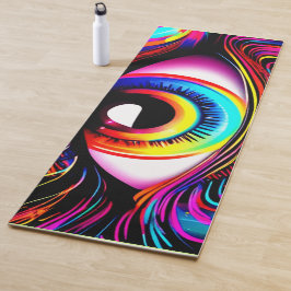 鮮やかなネオンアイと溶ける色 ヨガマット