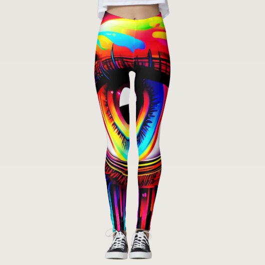 鮮やかなネオンアイと溶ける色 レギンス (正面)