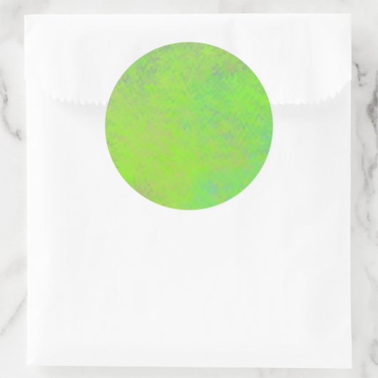 鮮やかなネオングリーンマーブルアート ラウンドシール (バッグ)