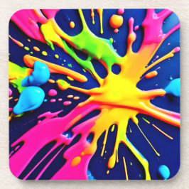 鮮やかなネオンスプラッシュ コースター