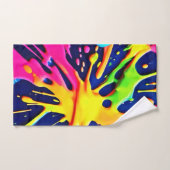 鮮やかなネオンスプラッシュ バスタオルセット (ハンドタオル)