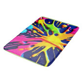 鮮やかなネオンスプラッシュ バスマット (アングル)