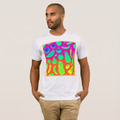 鮮やかなネオンフルーツパターン Tシャツ (正面フル)