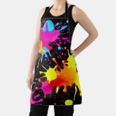 鮮やかなネオン抽象芸術アートが動く エプロン (インサイチュ)