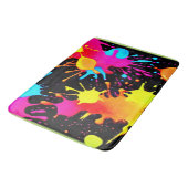 鮮やかなネオン抽象芸術アートが動く バスマット (アングル)