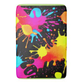 鮮やかなネオン抽象芸術アートが動く バスマット (正面縦)