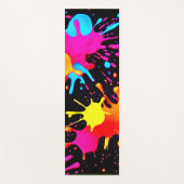 鮮やかなネオン抽象芸術アートが動く ヨガマット (正面)