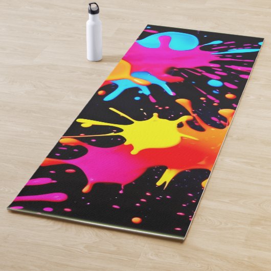 鮮やかなネオン抽象芸術アートが動く ヨガマット (インサイチュ)
