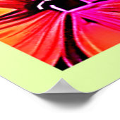 鮮やかなネオン花柄 ポスター (角)