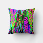 鮮やかなネオン離れのパターン クッション (裏面)
