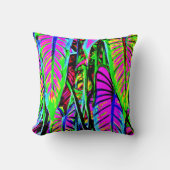 鮮やかなネオン離れのパターン クッション (正面)