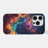 鮮やかなネビュラ銀河デザイン iPhoneケース (裏面横)
