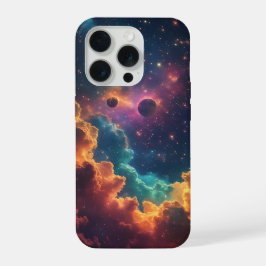 鮮やかなネビュラ銀河デザイン iPhone 15 PROケース