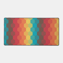 鮮やかなハニカムデスクマット デスクマット