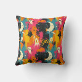 鮮やかなハントハロウィーンカラフル幽霊 クッション (裏面)